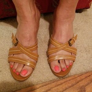 Pesaro leather heeled sandal